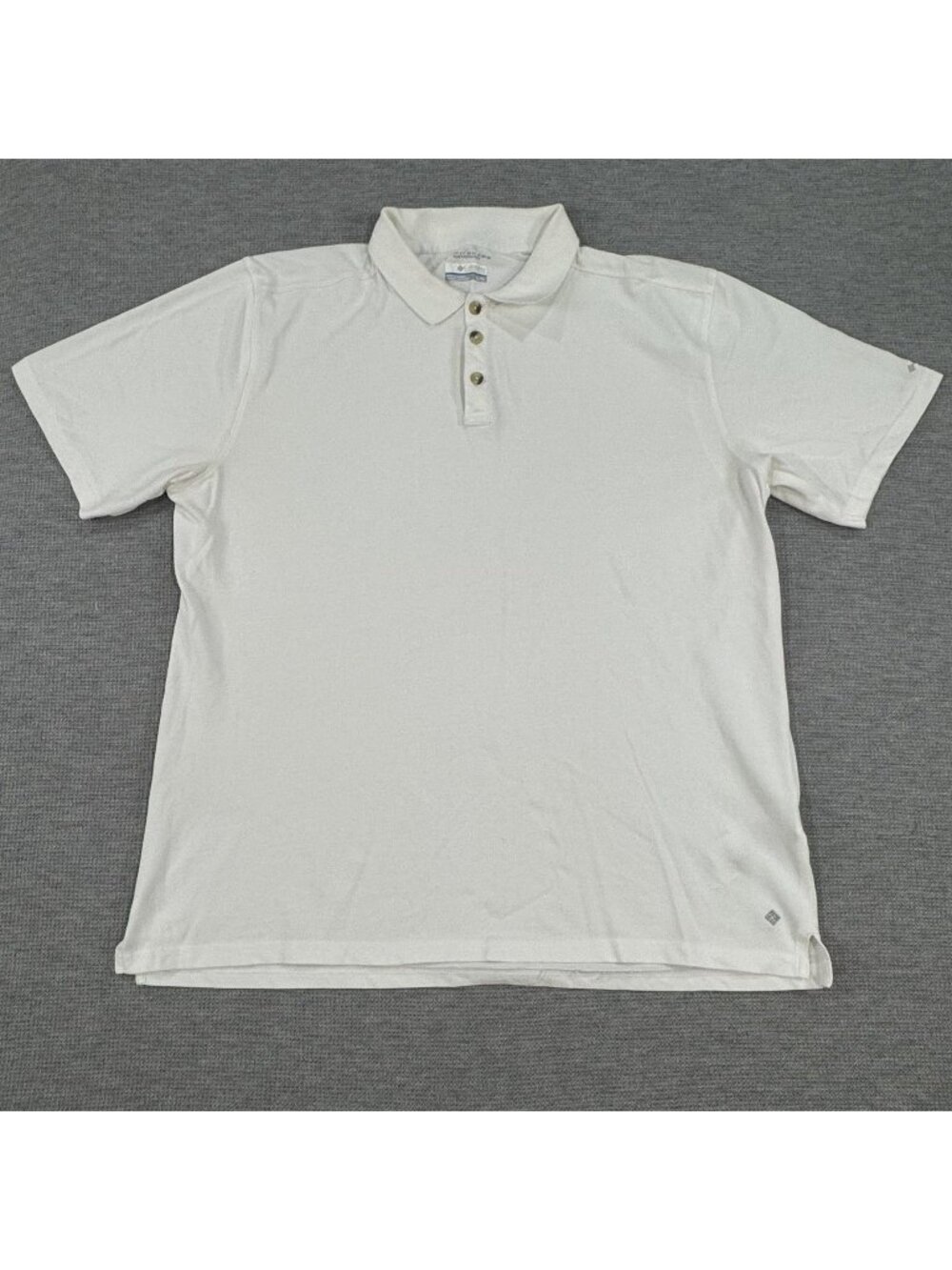 Columbia Omni-Shade Polo Shirt Mens Size XL White Short Sleeve Sun Protection
